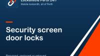 Security screen door locks